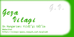 geza vilagi business card